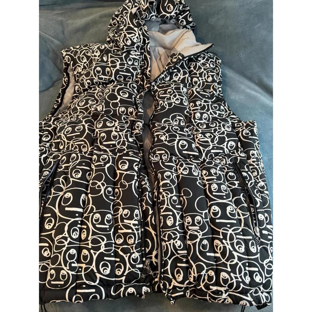 DC Vest  Shotex 10000 XL Black Graphic Hooded 80% Down Coat